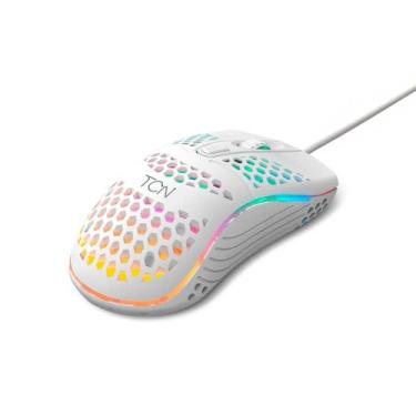 Imagem de Mouse Gamer USB TCN, Óptico, 2400dpi, 4 botões, Branco