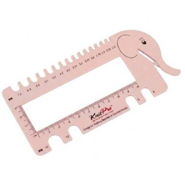 Imagem de Régua Gabarito para Crochê e Tricô Knitpro Rosa 10994 - Prym