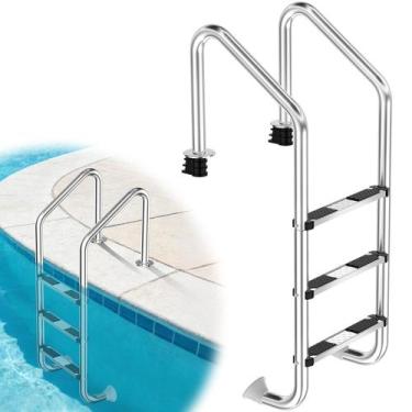 Imagem de Escada para Piscina REGMICS de 3 Degraus em Aço Inoxidável