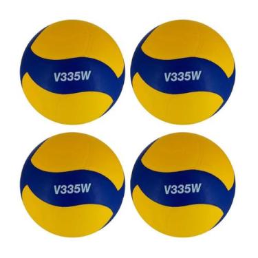 Imagem de Kit 04 Bola De Vôlei Mikasa V335W Aprovada FIVB, Único, Homem