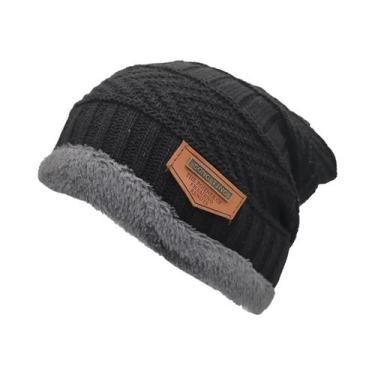 Imagem de Gorro De Inverno Tricotado Para Homens E Mulheres, Capuz Quente E Gros