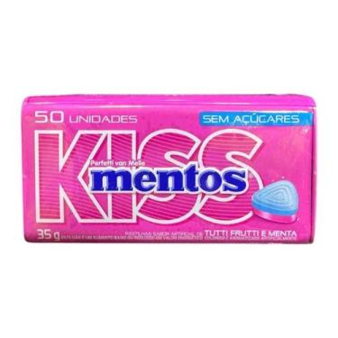 Imagem de Pastilha Mentos Kiss Tutti Frutti Sem Açúcar 35g