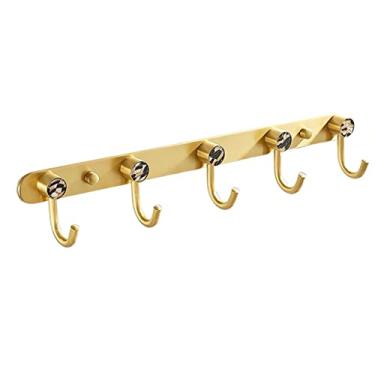 Imagem de KIZQYN Ganchos de casaco cabide montado na parede, gancho de parede de metal, gancho de cabide de parede criativo, gancho de parede para entrada, quarto, cabide de cozinha montado na parede (cor: K)