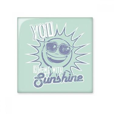 Imagem de Azulejo de cerâmica brilhante azul sol sol sol vidro clima vidro vidro brilhante pedra adorna tijolo vitrificado