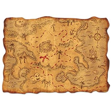 Imagem de Mapa de tesouro de plástico acessório de festa (1 unidade) (1/pacote)