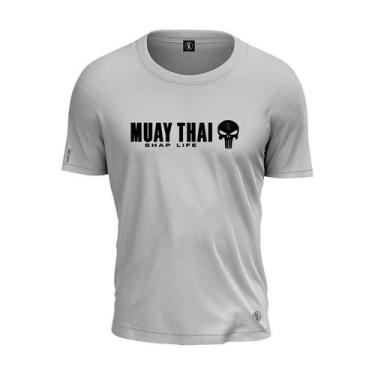 Imagem de Camiseta Muay Thai Skull Caveira Black Shap Life Mma