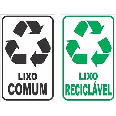 Imagem de Kit Adesivos P/Lixeiras Reciclagem E Comum Coleta Seletiva