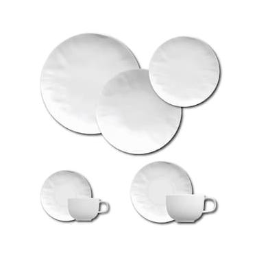Imagem de Aparelho de Jantar, Chá, Café e Sobremesa 42 Peças Germer Orgânico em Porcelana – Branco