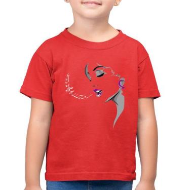 Imagem de Camiseta Algodão Infantil Mulher Cantando - Foca Na Moda