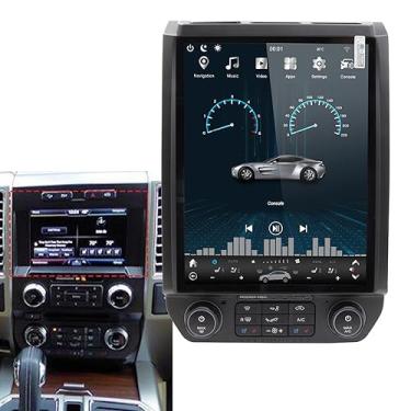 Imagem de Rádio automotivo com tela vertical de 13 polegadas para Ford Raptor F150 2018-2023 receptor estéreo automático Android leitor multimídia unidade de cabeça de navegação GPS gravador de fita (SYNC2)
