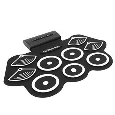 Imagem de Conjunto de Tambor Elétrico, Almofada de Tambor, Conjunto de Tambor Eletrônico para Prática de Rolo, Kit Midi Com Pedais, Presente para Crianças, 100 240v (Plugue dos EUA)