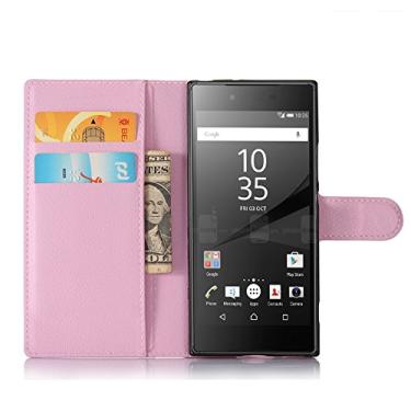 Imagem de SONY Xperia XA1/Z6, capa carteira flip de couro PU premium com compartimento para cartão, suporte e fecho magnético [capa interior à prova de choque de TPU] Compatível com SONY Xperia XA1/Z6