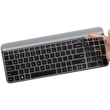 Imagem de MUBUY-GOL Capa de Teclado para Logitech MK470 e Logitech MK470 Sem Fio - Silicone Protetor de Teclado Skin - Preto