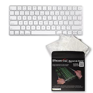 Imagem de Capa de teclado totalmente coberta para teclado iMac Apple Magic com Touch ID (sem teclado numérico) [pacote com 3] - 5 vezes mais fino do que os concorrentes, protege o Touch ID à prova d'água, fácil