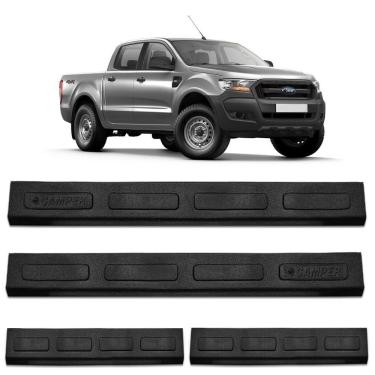 Imagem de Jogo De Soleira Porta Ranger CD 2013 a 2023 Injetada Preta