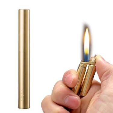 Imagem de Ambrogio.L Isqueiro de óleo, trincheira cobre latão acendedor de fogo criativo para dec...
