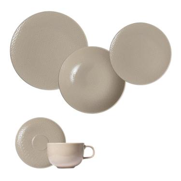Imagem de Aparelho de Jantar 30 Peças Microtextura Creme Germer