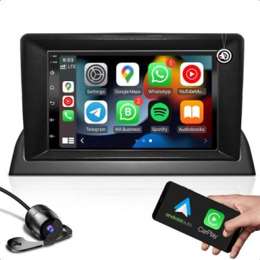Imagem de Kit multimidia android com função carplay e bluetooth + moldura 7 pole