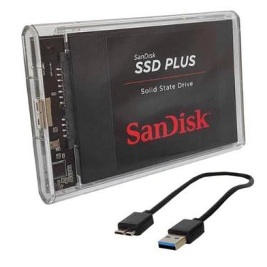 Imagem de Gaveta externa usb 3.0 hd 2.5 transparente f3 cs-u3t