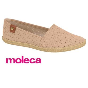 Imagem de Sapatilha Moleca Feminina Slip Microfuros Bico Redondo, Nude, 36