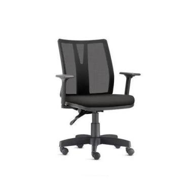 Imagem de Cadeira Diretor Addit Fk, Com Mecanismo Back Com Braços, Preto, Nylon,