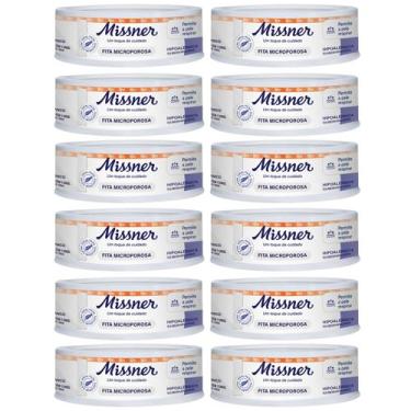 Imagem de Kit 12 Fita Microporosa Branca 1,2cm X 10m - Missner