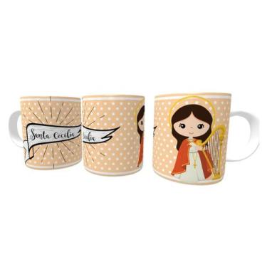 Imagem de Canecas Personalizadas Santos Catolicos - Estampa Sublimada, Santa Cec