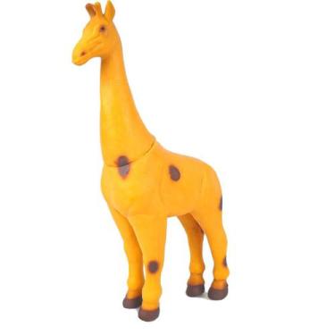 Imagem de Brinquedo Animal Girafa Safári 27 Cm Boneco Em Vinil 485 Bee Toys