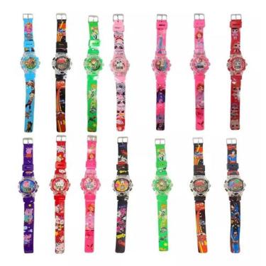 Imagem de 10 Divertidos Relógios Sortidos Infantil Led Musical Kit Com - DINKA