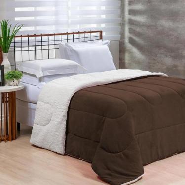 Imagem de Coberdrom Casal Queen Dupla Face Com Sherpa Pele de Carneiro Diversas 