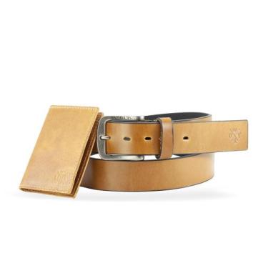 Imagem de Kit Cinto Masculino Em Couro + Porta Cartão Em Couro - Use Young, Cara