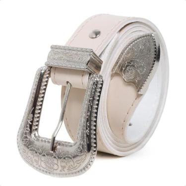 Imagem de Cinto Feminino Contry Fivela Com Ponteira Prata Pluz size - Bless Aces