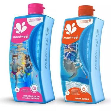 Imagem de Kit P/ Piscina Limpa Borda + Redutor de Ph 1 Litro Montreal