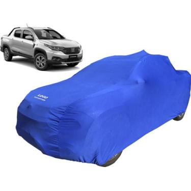 Imagem de Capa Automotiva Fiat Strada Tecido Helanca Cor Preta - Mz, Azul