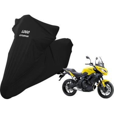 Imagem de Capa De Moto Kawasaki Versys 650 Sob Medida Com Logo - Mz, Preta