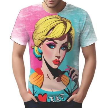 Imagem de Camiseta Camisa Tshirt Estampa Mu.lher Loira Pop Art Moda 7 - Enjoy Sh