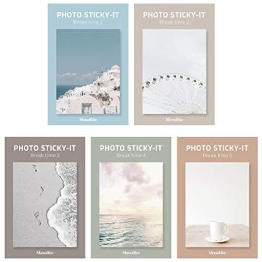Imagem de Monolike Conjunto Photo Sticky-It 5p - Bloco de notas autoadesivo 50 folhas, adesivo diário, memorando
