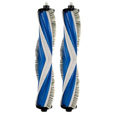 Imagem de (Pacote com 2) escovas de rolo compatíveis com ECOVACS DEEBOT X5 Omni, X5 Pro Omni Robot Vacuum, escova principal com cerdas de nylon e borracha, escova multisuperfície