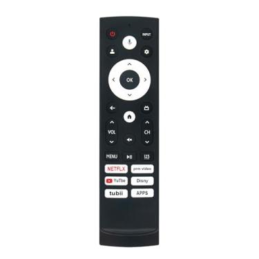 Imagem de Controle remoto de voz de substituição ERF3AF90H compatível com Hisense TV 00L8GDLT100C 00L8G-DLT100C 100L9HDLT100C 100L9H-DLT100C 100U8K 100U76N 32A45FH 32A4FH 32A4K 32A4K 322A4K A4KV 4 0A4K 40A4KV