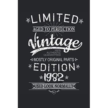 Imagem de 39th Birthday Limited 39 Years Edition 1982 Graphic Deko Vintage: CALENDAR - Funny retro birthday present, gift idea - A5 (6x9) - 150 pages - DAILY ... book, to-do list, birthday, vintage, saying