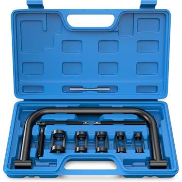 Imagem de MOSTPLUS Compressor de mola de válvula sólida aérea do motor ferramenta automotiva C conjunto de serviço - 10 peças