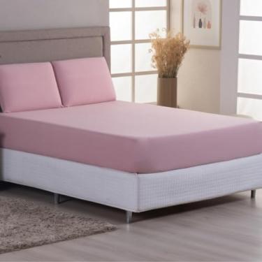 Imagem de Jogo de Cama Solteiro Malha 100% Algodão c/Elastico 03 Pçs Rose