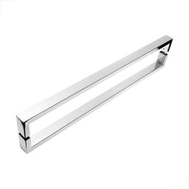 Imagem de Puxador Inox U 60cm Porta Madeira Vidro Alto Brilho Polido