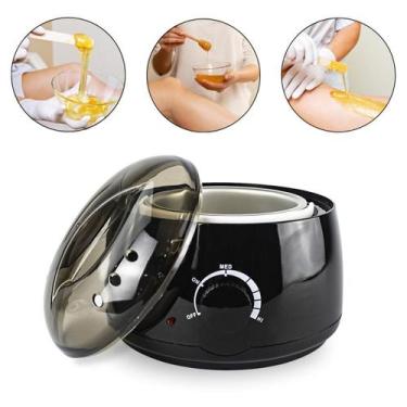 Imagem de Mini Panela Preta Aquecedora Cera Quente Depilação 110/220V - Arte Sed