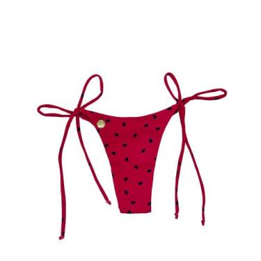 Imagem de Calcinha Lacinho Fio Dental - AC Biquínis, GG, Melancia