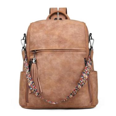 Imagem de Bolsa Mochila FADEON de Couro para Mulheres - Marrom