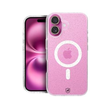 Imagem de Gshield Capa Case Capinha Glitter Brilhante Compatível com MagSafe, Protetores de Lente Inclusos (iPhone 16)