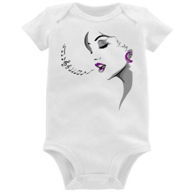 Imagem de Body Bebê Mulher Cantando - Foca na Moda, Branco, P