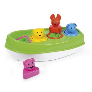 Imagem de Barco Arca Didática Colorida com Bichinhos Poliplac