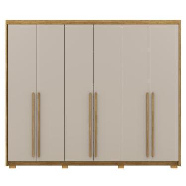 Imagem de Guarda Roupa Casal 6 Portas 3 Gavetas Mdf 275 Cm Nature Fend Vlr Nature Fend